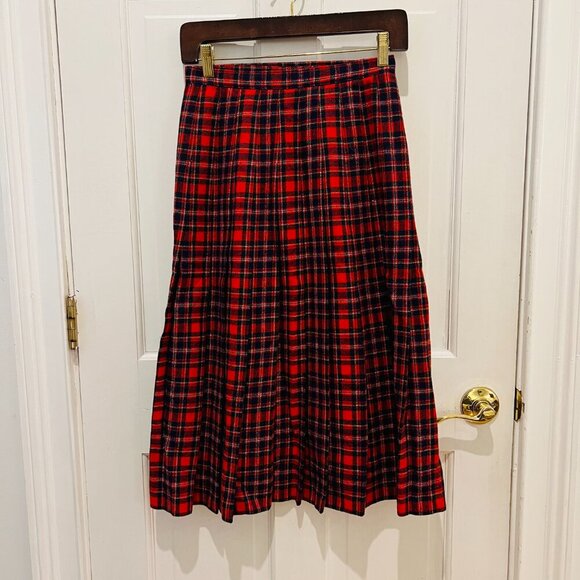 PENDLETON Skirt Wool Vintage Authentic Cunningham Tartan Plaid - Size Sma - Picture 5 of 16